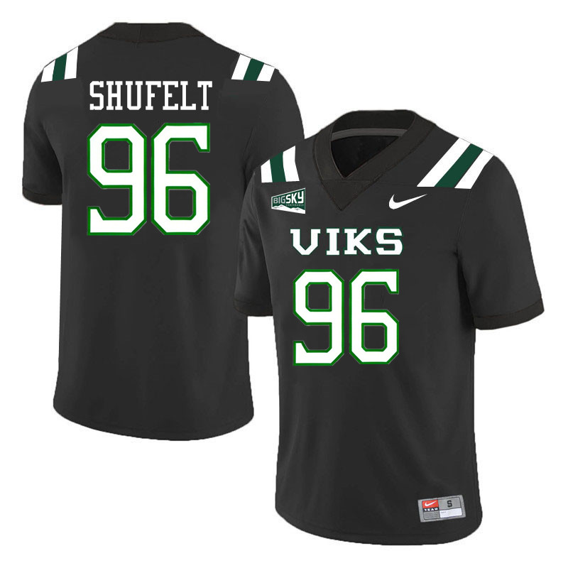 Portland State Vikings #96 Slade Shufelt College Footbaall Jerseys,Uniforms Stitched-Black